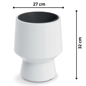 Wymiary biała donica kielichowa Heos 27cm DBHEP270