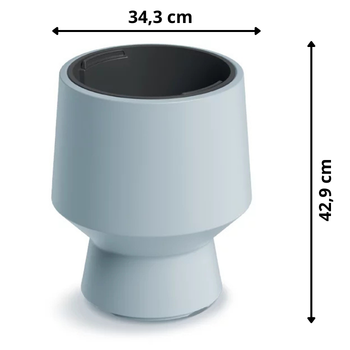 Wymiary jasnoszara donica kielich Heos 27cm DBHEP270