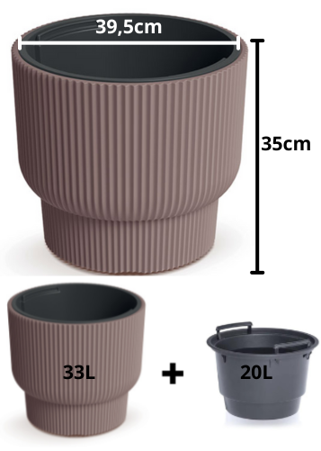 donica na kwiaty Milly Prosperplast Marsala - wymiary