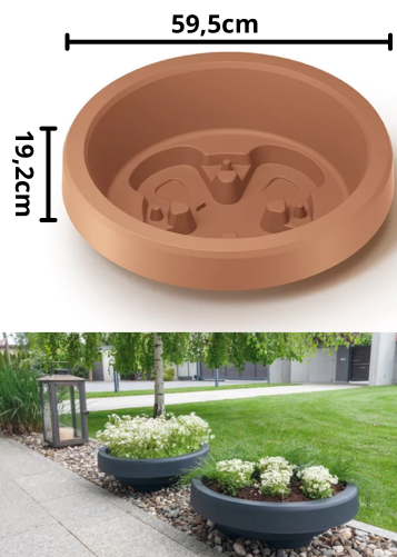 donica na kwiaty płytka