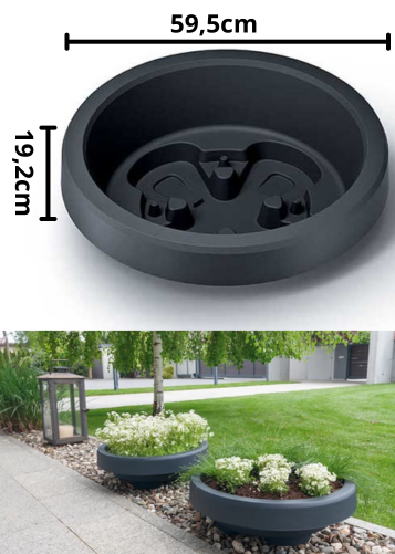 donica na kwiaty płytka