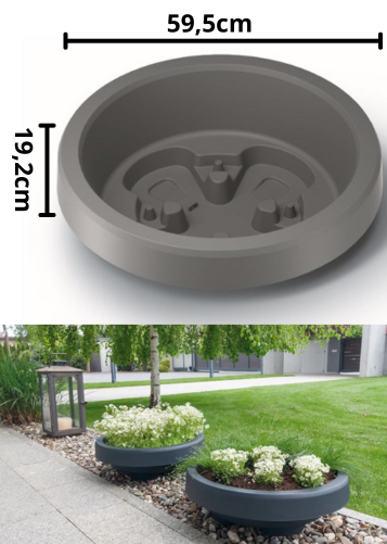 donica na kwiaty płytka