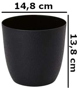 doniczka okragla czarna form plastic turo 15 cm wymiary