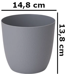 doniczka okragla szara form plastic turo 15 cm wymiary