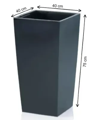 donica wysoka prosperplast urbi square antracyt 91,5l wymiary