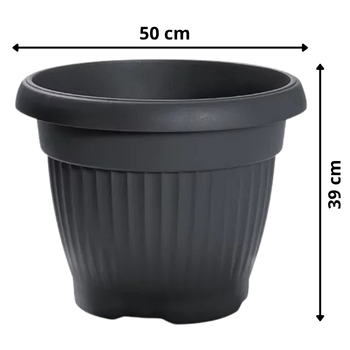 Doniczka okrągła Terra DCE55 antracyt Prosperplast wymiary