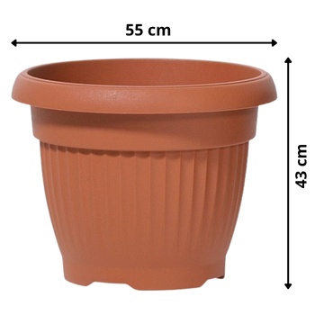 Doniczka okrągła Terra DCE55 terakota Prosperplast wymiary
