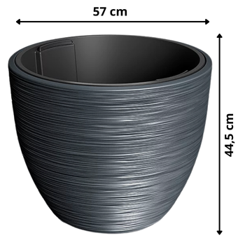 Doniczka okrągła Furu DBFU570 antracyt Prosperplast wymiary