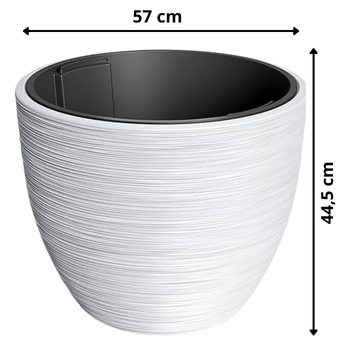 Doniczka okrągła Furu DBFU570 biała Prosperplast wymiary