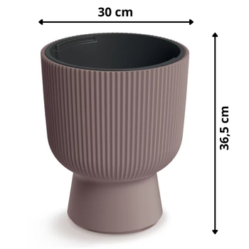 Wymiary donicy wysokiej Milly DBMIG300 30cm kolor marsala z wkładem