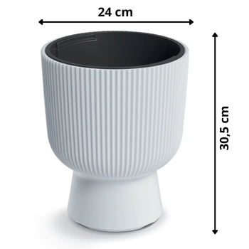 Wymiary białej doniczki Milly DBMIG240-S449 24cm z wkładem