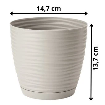 doniczka platyna Sahara Petit Round wymiary