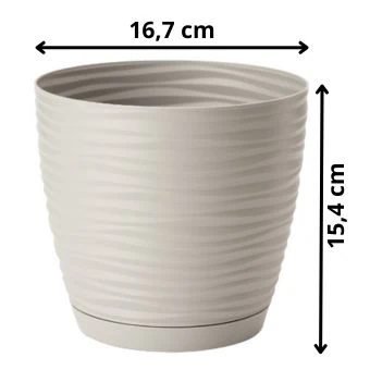 doniczka platyna Sahara Petit Round wymiary