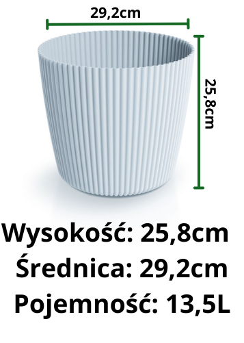 doniczka na kwiaty DMI300 wymiary