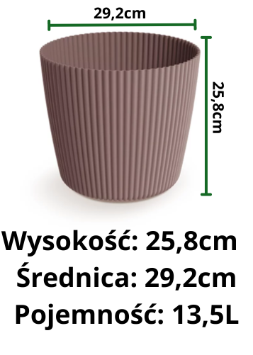 doniczka na kwiaty DMI300 wymiary