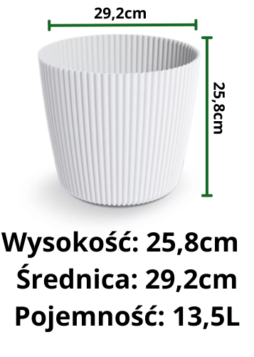 doniczka na kwiaty DMI300 wymiary