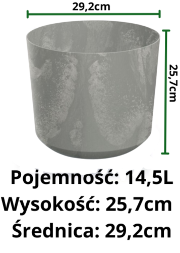 donica na kwiaty DPOS300 wymiary