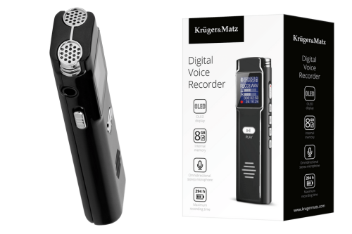 Dyktafon cyfrowy 8GB Kruger&Matz - prezentacja produktu