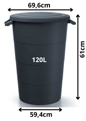 Kosz na odpady IDSM120u-S433 wymiary