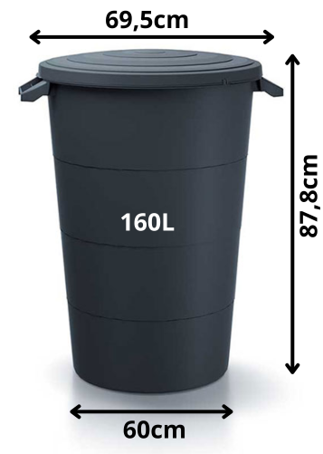 Pojemnik na odpady IDSM160U-S433 wymiary