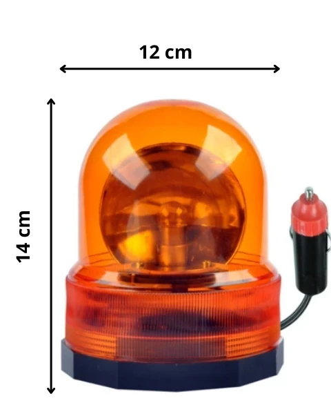 Lampa ostrzegawcza kogut 12V pomarańczowa -  aranżacja