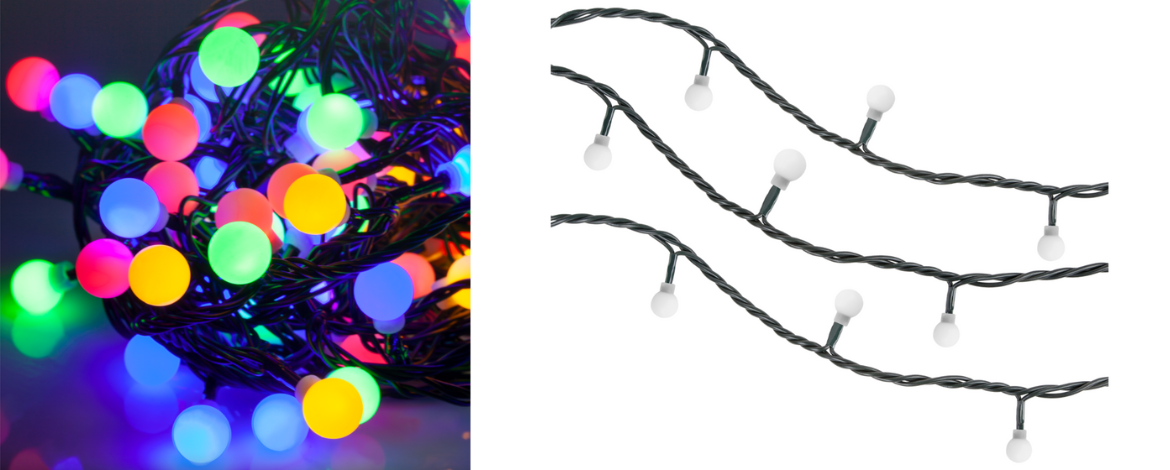 Lampki choinkowe LED RGB 10m wielokolorowe 8 trybów ZAR0477-1