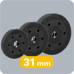 
obciążenia z średnicą otworu 31mm