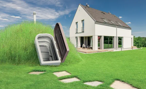 ziemianka ogrodowa z tworzywa OVO - aranżacja