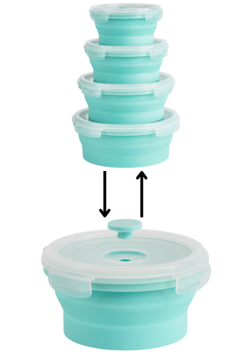 
Zestaw składanych pojemników 4szt okrągłe Teesa TSA0195  - aranżacja