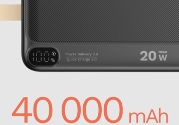 
Power bank 40000mAh szybkie ładowanie QC PD Kruger Matz  - pojemność powerbanka 