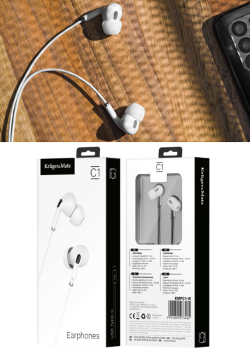 słuchawki dokanałowe USB-C Kruger Matz - aranżacja