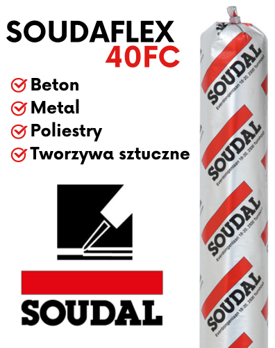 Klej uszczelniacz poliuretanowy szary beton600ml Soudaflex 40FC