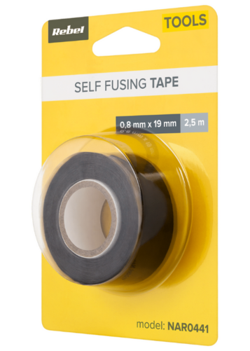 Taśma naprawcza samowulkanizująca 19 mm x 2,5 m czarna w opakowaniu