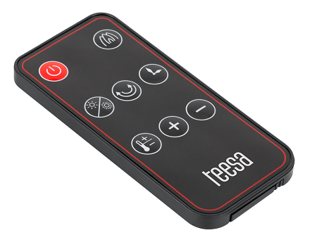 Termowentylator kolumnowy funkcja imitacji kominka - zdjęcie pilota