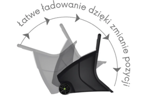 Wózek ogrodowy do liści ziemi śniegu kolor zielony 85L Load&Go