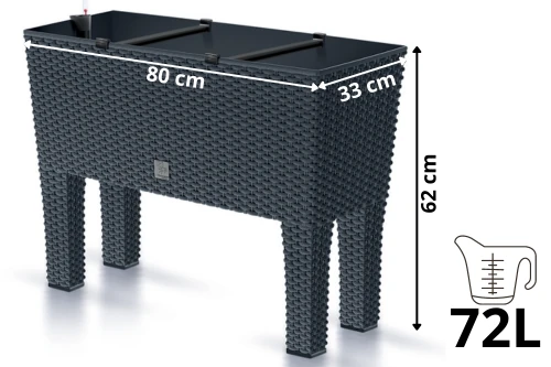 donica podluzna 80 cm prosperplast rato case high wymiary