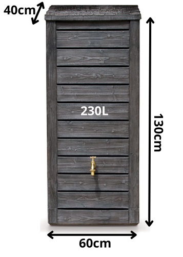 Wymiary techniczne zbiornika Norway 230L umbra RNO230-440U