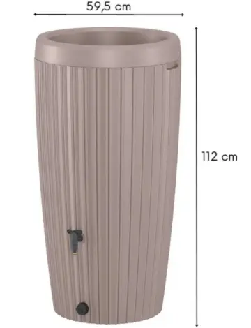 zbiornik na deszczówkę 240 L Gobi ozdobny - wymiary