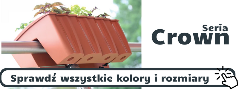 odnośnik do doniczek na balustradę Crown