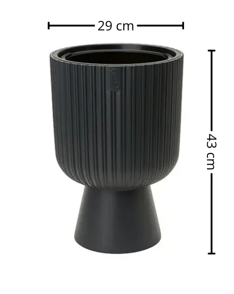 biała okrągła doniczka form plastic keli mika 29 cm