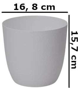 doniczka okragla biala form plastic turo 16,8 cm wymiary