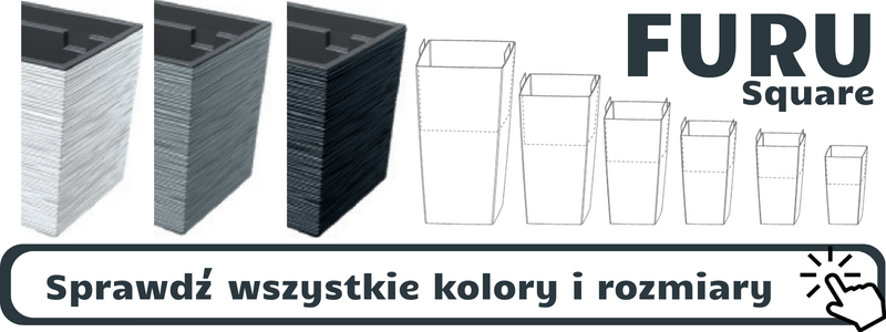  kwadratowe doniczki w prążki furu square - odnośnik do kolekcji