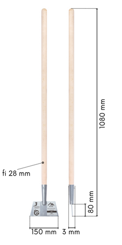 Skuwacz zbijak do lodu 15 cm Prosperplast Ice 1 z trzonkiem drewnianym Ø 28 mm.