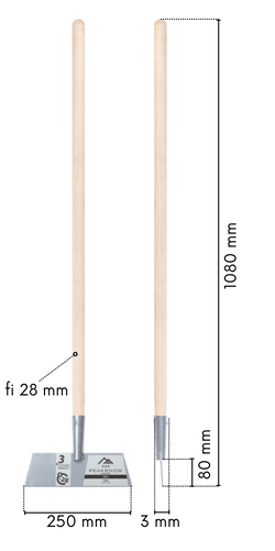 Skuwacz do lodu stalowy 25 cm Prosperplast Ice 2 z trzonkiem drewnianym Ø 28 mm.