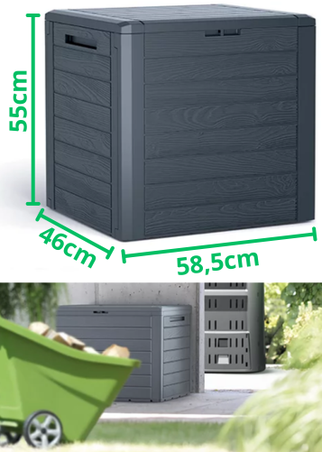 skrzynia ogrodowa 140l wymiary mebla ogrodowego